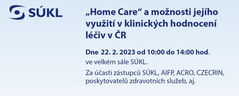 CZECRIN a Domácí péče v klinickém hodnocení  