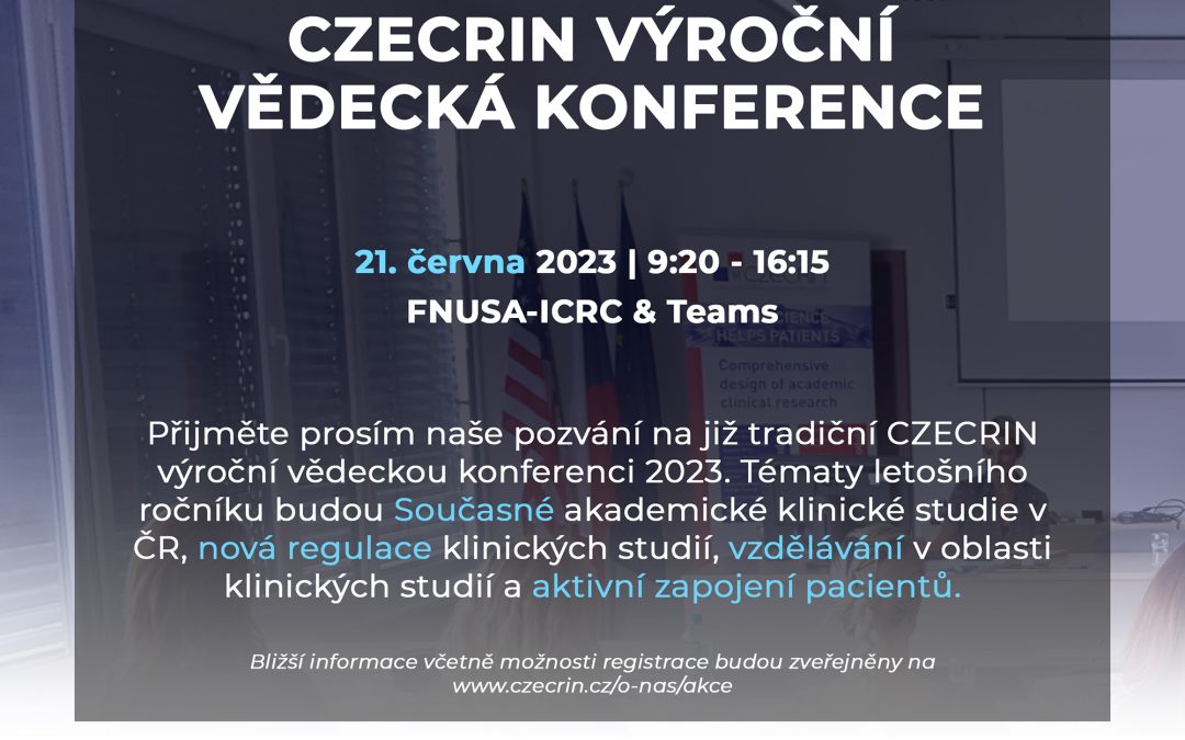 CZECRIN výroční vědecká konference 2023 opět ve FNUSA