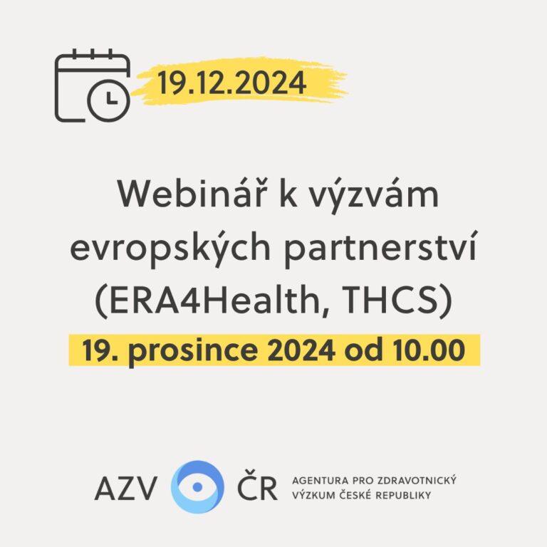 Webinář ERA4Health, THCS